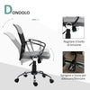 Poltrona da Ufficio in Tessuto Grigio, Sedia Girevole ed Ergonomica per Scrivania, 60 x 66 x 91-101cm RF9921-379GYRF9
