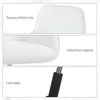 Sedia da Ufficio in Tessuto con Altezza Regolabile, Seduta Girevole e Ruote, Bianco HU8921-713V00WTHU8