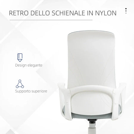 Sedia da Ufficio Ergonomica con Altezza Regolabile e Funzione di Inclinazione, 62x56x110-119.5 cm TR9921-637V00LGTR9