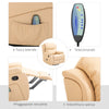 Poltrona Relax Reclinabile Beige con 8 Punti Massaggianti, Riscaldanti e Poggiapiedi, 97x92X104 cm ER5700-094V90BGEW5