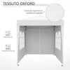 Gazebo Pieghevole Pop Up 2x2 m con 4 Pareti Rimovibili in Poliestere e Acciaio, Bianco 100110-066W