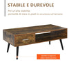 Set 2 x Tavolino Salvaspazio in Stile Industriale Legno MDF e Metallo Marrone e Nero CF9839-082CF9 , soggiorno salotto basso bianco grgio design moderno sala moderno alto divano camera vetro rotondo