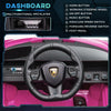 Macchina Elettrica per Bambini 3-5 Anni Lamborghini 12V con Telecomando e Velocità 3-5km/h, Rosa VG1370-171V90PKVG1