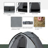 Tenda da Campeggio 2 Posti Impermeabile con Vestibolo, Finestre e Porte con Cerniera, 325x183x130cm Grigio EA1A20-174EA1