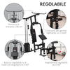 Stazione Fitness Multifunzione per Allenamento a Casa e Professionale in Acciaio, 148x108x207 cm, Nero ZM4A91-132ZM4