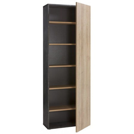 Libreria 6 ripiani con anta in legno da ufficio arredamento per interno h 220 cm