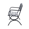 Panca Panchina da Giardino Esterno Metallo, Ghisa 127 × 60 × 85cm Nero 84B-009