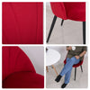 Set 2 Sedie Sala da Pranzo e Soggiorno Imbottite, Design Nordico ed Ergonomico in Metallo e Velluto, 52x54x79 cm, Rosso TG2835-253RDTG2