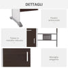 Scrivania per Computer Porta PC, Scrivania per Cameretta e Ufficio con Cassetto Legno 100x52x75 cm CQ4920-019CQ4
