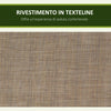Dondolo da Giardino a 3 Posti con Tettuccio Regolabile e Tasche Portaoggetti Marrone 196x128x172cm 84A-110V01