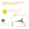 Tenda da Sole Triangolare Anti-UV e Traspirante con Ganci a D, in HDPE, 5x5x5 m VC3840-231VC3
