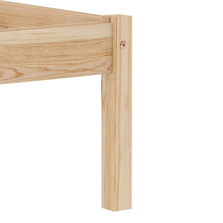 Giroletto in Legno Massello di Pino Naturale 100x200 cm VidaXL - Struttura Letto Matrimoniale Singolo per Adulti - Design Moderno, Facile Assemblaggio