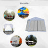Gazebo Impermeabile con Zanzariere da Giardino Esterno Tendone in Poliestere 3 x 3 x 2.45 m Grigio 84C-090GY