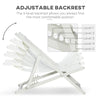 Set 2 Sedie Poltrona Sdraio da Esterni Pieghevoli e Reclinabili in Alluminio, 96.5x58x91.5 cm, Beige 84B-342V01WT