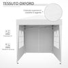 Gazebo Pieghevole Pop-up Outsunny 2x2 m Impermeabile con 4 Pareti Rimovibili, Bianco, con Borsa da Trasporto