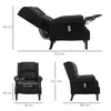 F700-028V91BKA Poltrona Massaggiante e Reclinabile con Funzione Riscaldante e Telecomando, 78x84x101cm, Nero