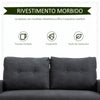 Divano 2/3 Posti Tessuto 145x77x88 Grigio GH2833-902CGNH2 , soggiorno salotto angolare ad angolo nero bianco marrone beige basso contenitore clic clac design moderno letto divani sala studio ufficio grande