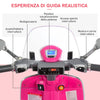 Moto Elettrica per Bambini con Licenza Ufficiale Vespa, 2 Rotelle, Luci e Suoni, 108x49x75 cm, Rosa JN9370-115PKJN9