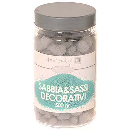 Sabbia e sassi colorati, ciottoli per interno ed esterno, confezione in barattolo da 500 gr