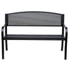 Panchina da Esterno Panca da Giardino Max 240kg Metallo 127 × 60 × 85cm Nero 84B-182BK