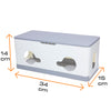 Scatola Porta Cavi in ABS super resistente, Protezione Ciabatte elettriche, sistema i cavi aggrovigliati, Sicurezza Bambini e Animali.