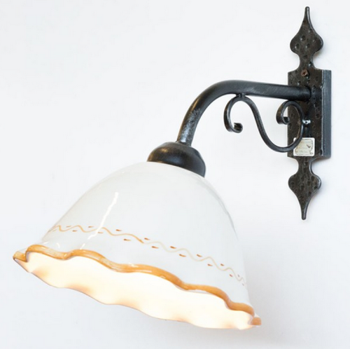 LAMPADE LINEA VINTAGE LAMPADA A MURO APPLIQUE 1 LUCE ROSA O GIALLA