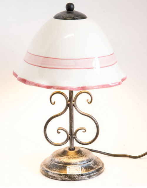 LAMPADE LINEA VINTAGE LAMPADA DA TAVOLO APPLIQUE 1 LUCE ROSA O GIALLA