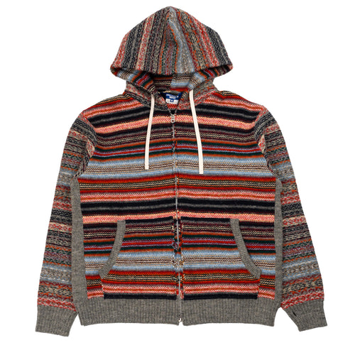 JUNYA WATANABE MAN Men's Shetland Wool Jacquard Hoodie in Multicolour da uomo