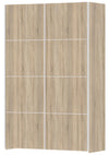KIT ARMADIO VERONA CON 2 ANTE SCORREVOLI COLORE BIANCO O ROVERE