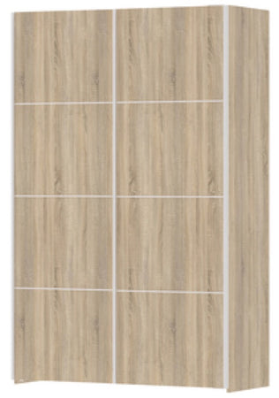 KIT ARMADIO VERONA CON 2 ANTE SCORREVOLI COLORE BIANCO O ROVERE
