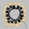 Catena solare 15 lampadine Ø 50 mm luce calda da esterno 6 mt