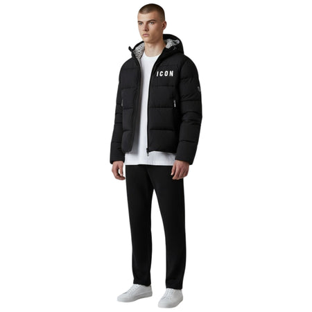 ICON giubbotto nero logo bianco ICUF2W6J008