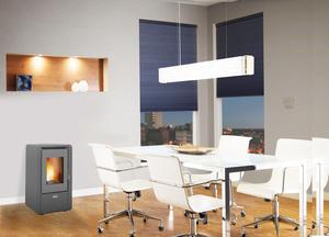 STUFA A PELLET KING MODELLO KW 6 GRIGIO BIANCO BORDEAUX