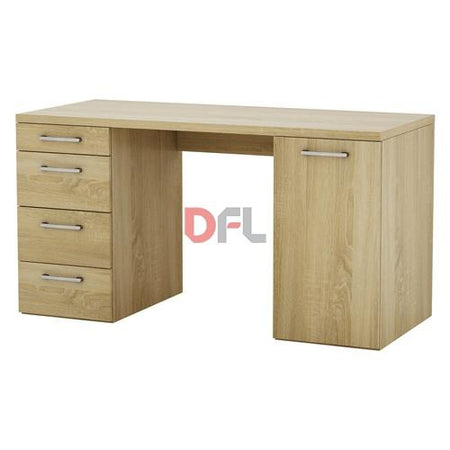 SCRIVANIA LINEA VOLOS CON 4 CASSETTI CM. 60X139XH.74 COLORE BIANCO O ROVERE