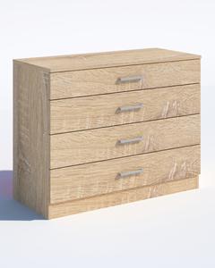 KIT CASSETTONE 4 CASSETTI CM. 70X40X72H ROVERE O BIANCO ROVERE