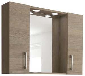 MOBILE SPECCHIERA DA BAGNO MOD. 960 CON 2 ANTE E ILLUMINAZIONE CM. 77X57X15