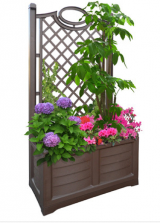 FIORIERE FIORIERA CON SPALLIERA SEPARE' CM. 80X42,5X150H IN RESINA ATOSSICA