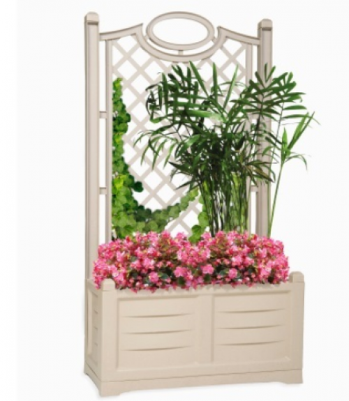 FIORIERE FIORIERA CON SPALLIERA SEPARE' CM. 80X42,5X150H IN RESINA ATOSSICA