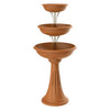 CIOTOLA VASO FIORIERA PER FIORI CON COLONNA TREVI  CM 30/40/50 IN SET DA 3 PEZZ