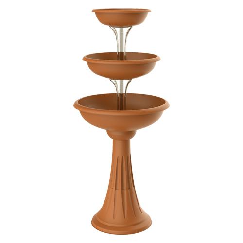 CIOTOLA VASO FIORIERA PER FIORI CON COLONNA TREVI  CM 30/40/50 IN SET DA 3 PEZZ