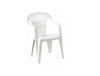 SEDIA CON BRACCIOLI IN RESINA BIANCA O VERDE ARGO CM.53x54x80H ARREDO GIARDINO