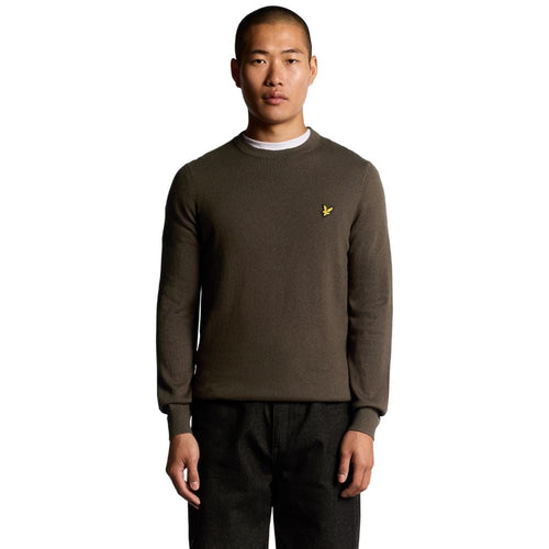 Lyle & Scott pullover merino cioccolata KN2110VC