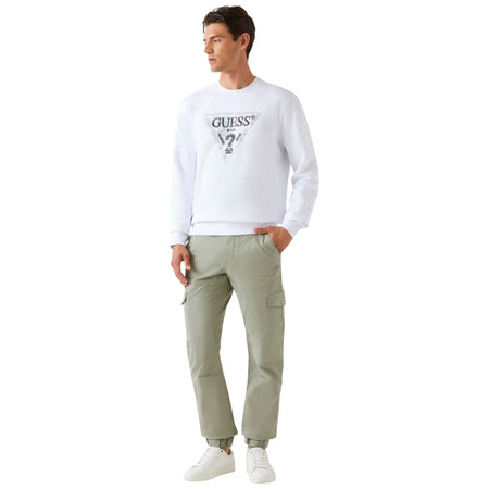 Guess felpa bianca logo triangolo M5YQ05 K68I4 G011