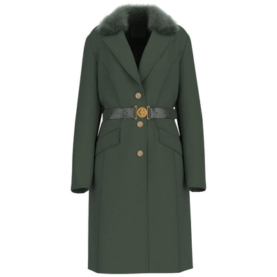 Guess cappotto verde con cintura NEW PATRICE W5BL25W2672A81B