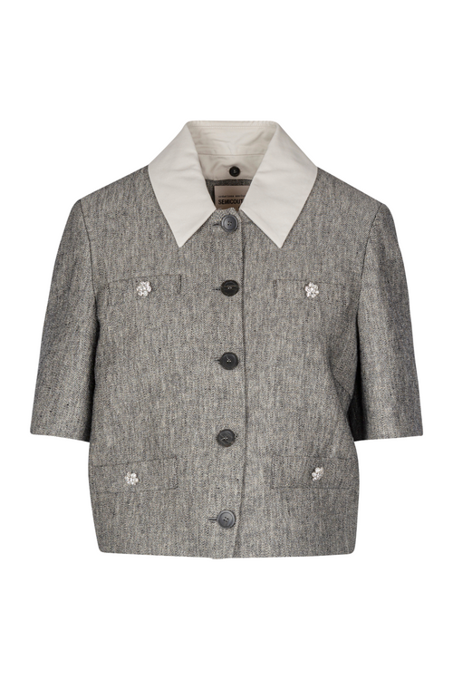 Semi-Couture Semi Couture - Giacca - 450834 - Nero/Panna da donna