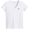 Levi's t-shirt bianca scollo a V logo piccolo 85341 0002 T-shirt LEVI'S