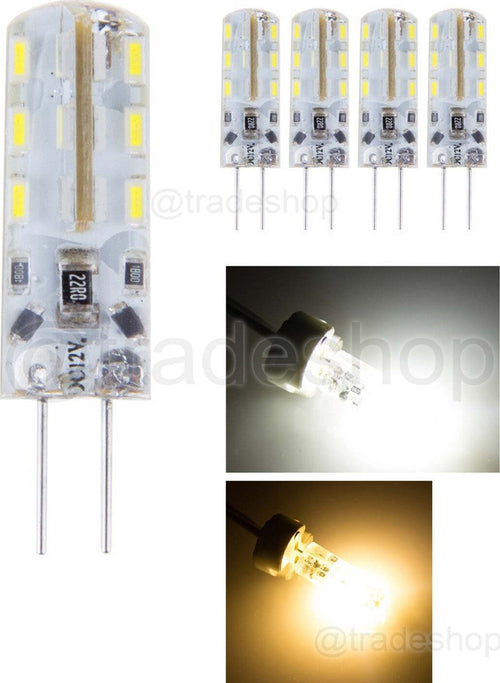 5pcs PEZZI DC12V 3014 SMD G4 Lampadina a led Luminosa 3W Bianco Caldo Freddo Illuminazione/Lampadine/Lampadine a LED Trade Shop italia - Napoli, Commerciovirtuoso.it