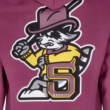 5TATE-OF-MIND-Felpa-Cappuccio-Uomo-Bandits-Hoodie-Burgundy-da-uomo