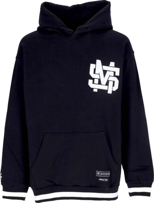 5TATE-OF-MIND-Felpa-Cappuccio-Uomo-Monogram-Hoodie-Black-da-uomo