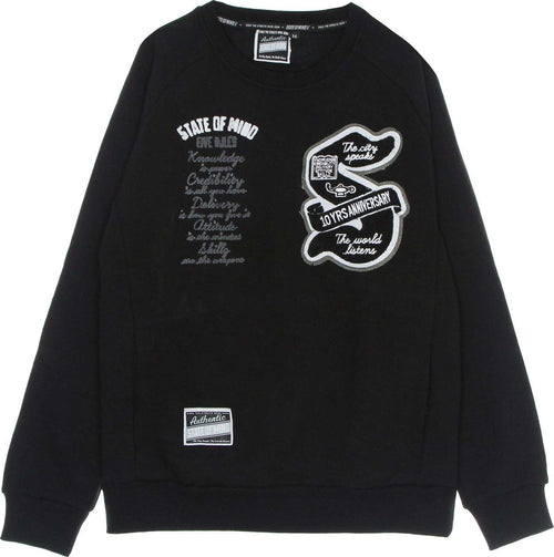 5TATE-OF-MIND-Felpa-Girocollo-Uomo-Ten-Years-Anniversary-Crewneck-Black-da-uomo